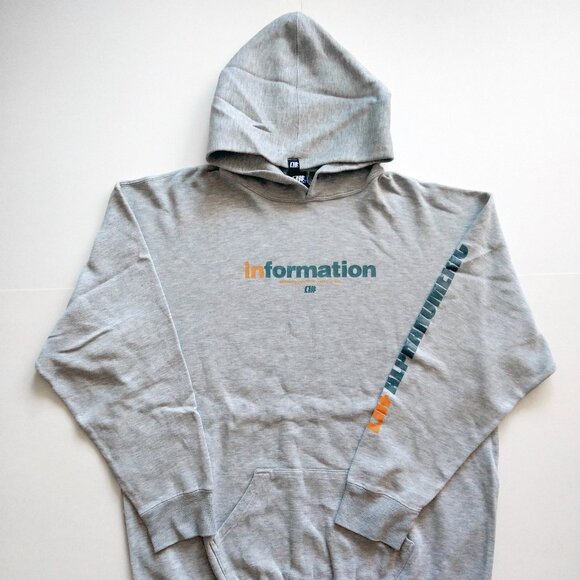 Alphanumeric Information Hoodie Sweatshirt Sweater Deadstock Vintage Skateboard - Picture 1 of 5